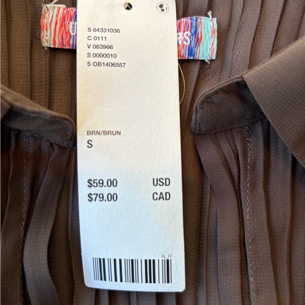 Urban Outfitters Chocolate Brown ‘Rachel’ Plisse Top With Front Tie - Picture 7 of 10